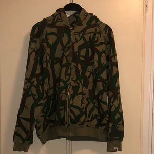Bape camo zip up hoodie
